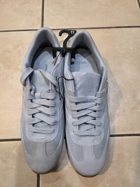 Women's Casual Suede Sneakers in Light Blue - Size 11